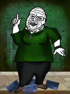 bald beard captain_kurtz card clothes forehead_lines full_body glasses green_background green_shirt hand heart_of_darkness id_card leg man_tits marlon_brando necklace pointing pointing_up shoe signature stubble Subvariant:sidside teeth The_critic variant:sidson wristwatch // 1053x1416 // 272KB