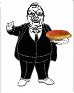 angry balding beard ear forehead_lines glasses hair looking_at_you mustache necktie pie pointing pointing_at_viewer shoe stubble teeth variant:sidson white_background // 916x1145 // 52KB