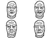 bald closed_eyes glasses looking_at_you sad smile stubble variant:sidson white_background // 756x510 // 27KB