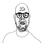 glasses merge series_fusionjaks soyjak stubble teeth variant:microplasticsjak variant:sidson // 464x446 // 17KB