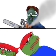 bighead blood frog gore nas:pepe_the_frog nas:son_of_the_mask pepe tim_avery // 1298x1319 // 844KB