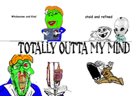 5soyjaks animal baby bighead blood bloodshot_eyes book clenched_teeth cracked_teeth deformed distorted ear full_body glasses green_skin hair holding_object id iv jump meme mustache nas:son_of_the_mask nosebleed orange_hair red_eyes redraw smile soyjak stubble subvariant:feralrage subvariant:gerald subvariant:jacobson subvariant:wholesome_soyjak sucking_thumb text the_mask tim_avery variant:a24_slowburn_soyjak variant:cobson variant:feraljak variant:gapejak variant:unknown yellow_teeth // 3384x2492 // 1.7MB