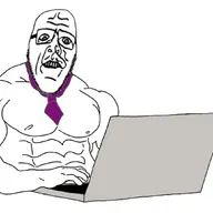 artist:scullybully computer muscular purple_tie shirtless tie variant:sidson // 1053x1053 // 120KB