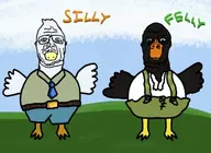 anthro artist:scullybully black_and_white ducks feathers felly series:silly_and_felly silly variant:sidson // 959x699 // 139KB