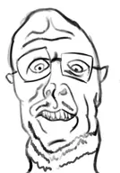 artist:unknown bald drawing glasses looking_down stubble teeth variant:sidson white_background // 1103x1584 // 181KB