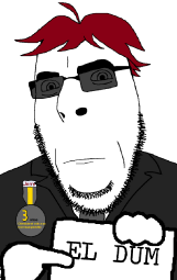 29426 - arm badge closed_mouth clothes doomentio fact fan glasses hair hand holding_object jerry nazism necktie pedophile red_hair soyjak spanish_text suit text tinted_glasses variant_cobson.png